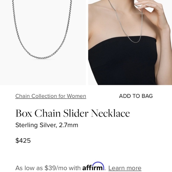 David Yurman Silver Necklace